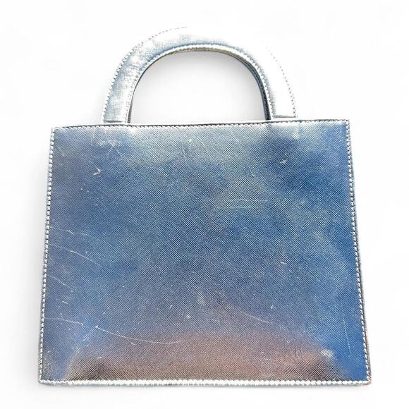 Vintage 90s Prada Metallic Silver Purse - Picture 3 of 8